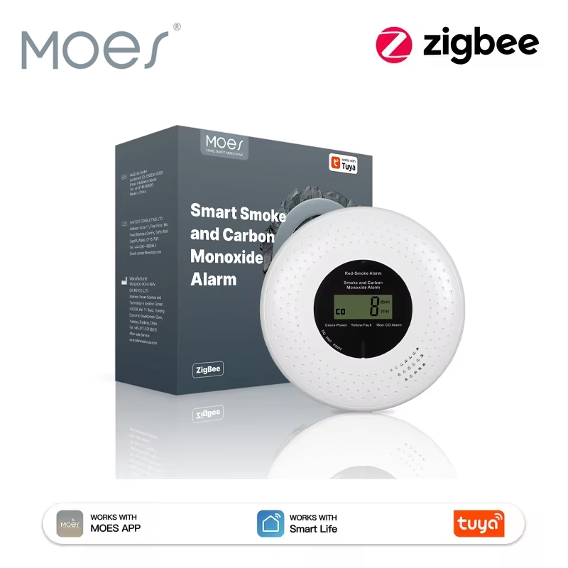 Co Detector Plug - MOES Tuya ZigBee Smoke and Carbon