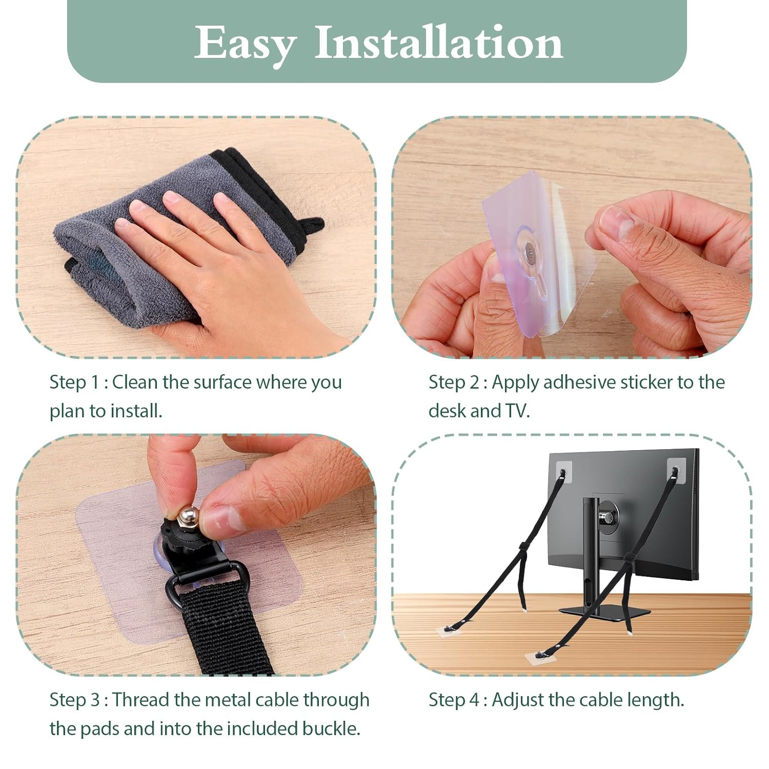 Adjustable TV Safety Straps, N - Earthquake Anchor Strap ulasan dan harga