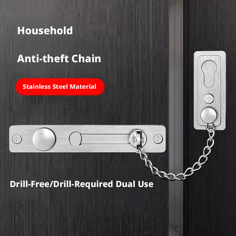 Heavy-Duty Polished Press Latc - Security Chain Door ulasan dan harga