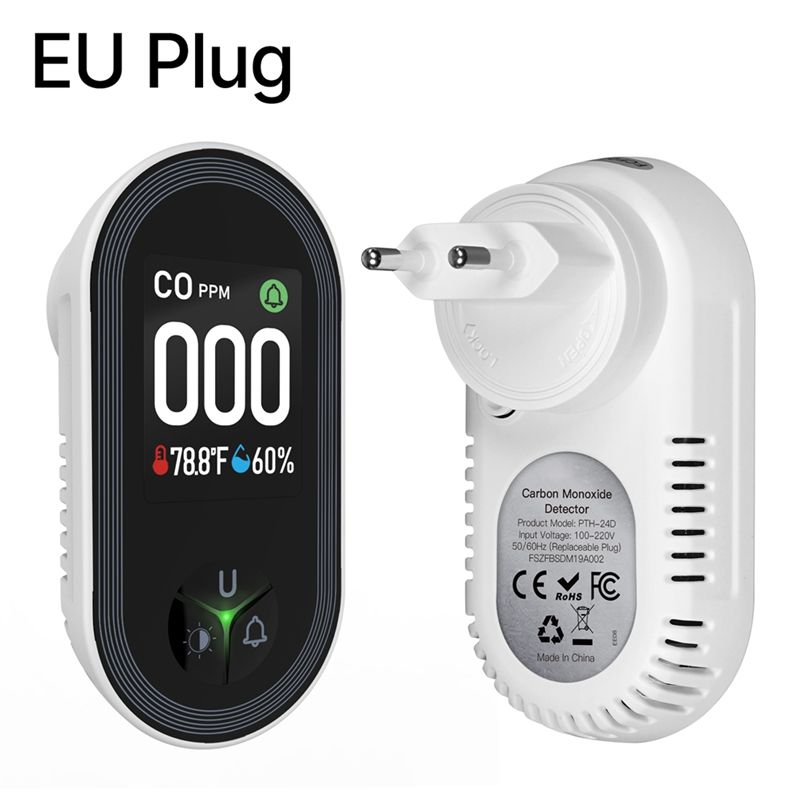 Built-In CO Monitor Alarm Soun - Co Detector Plug ulasan dan harga