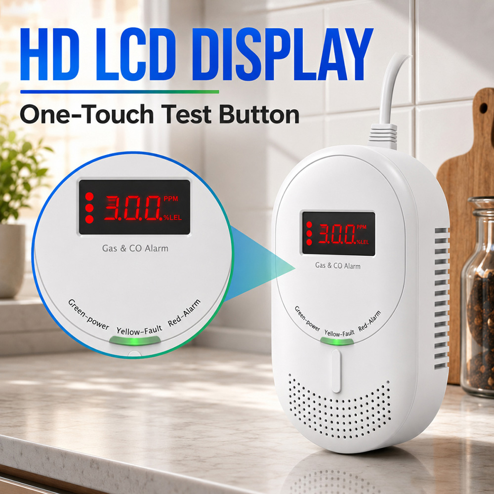 CCEsafety Zigbee Tuya Gas CO D - Co Detector Plug ulasan dan harga