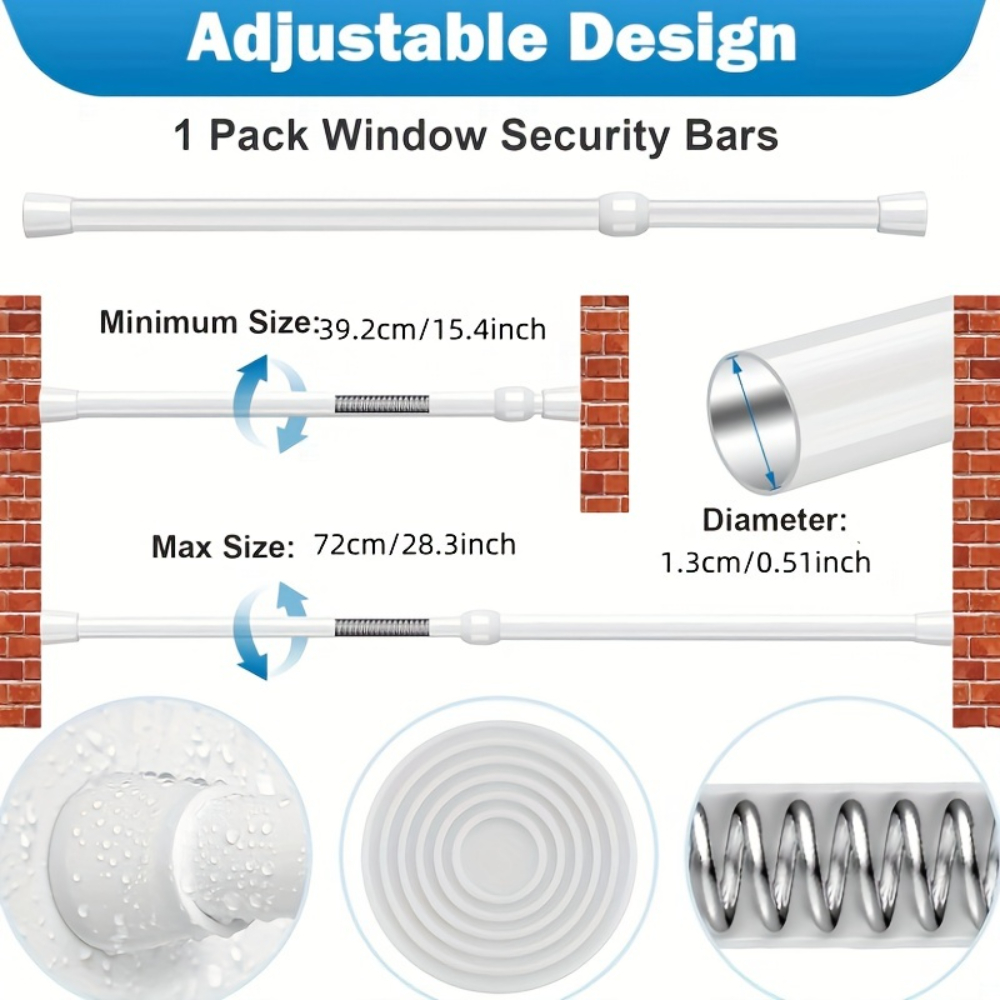Adjustable Metal Window & Door - Window Lock Bar ulasan dan harga
