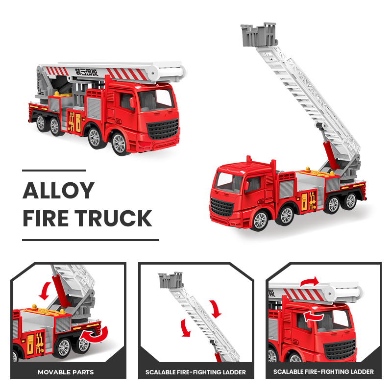1:55 Diecast Fire Truck Model  - Fire Escape Ladder ulasan dan harga