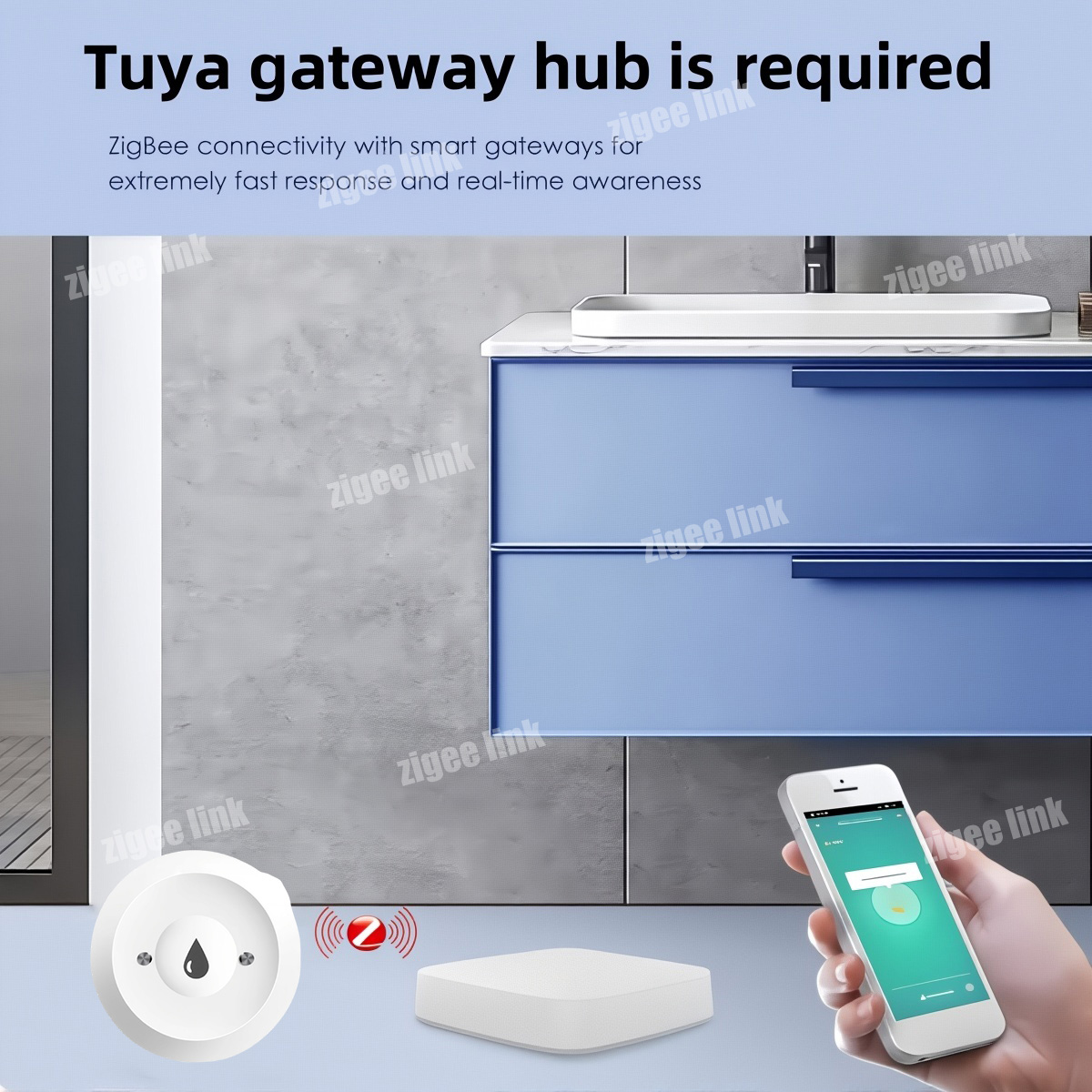 ZigBee 3.0 Water Sensor Smart  - Water Alarm Sensor ulasan dan harga