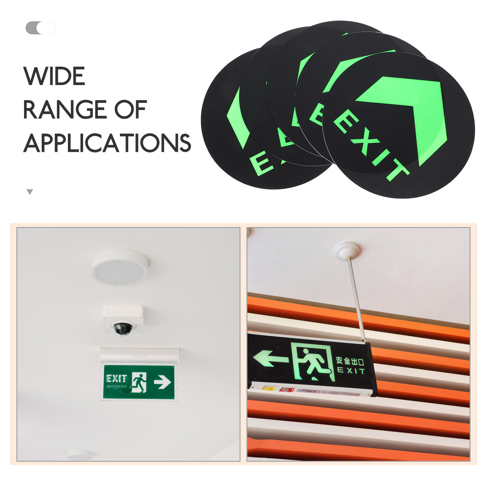 5Pcs Glow in The Dark Exit Sig - Emergency Exit Sign ulasan dan harga