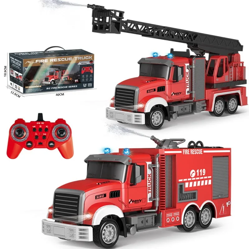 2.4G RC Fire Engine Car with S - Fire Escape Ladder ulasan dan harga