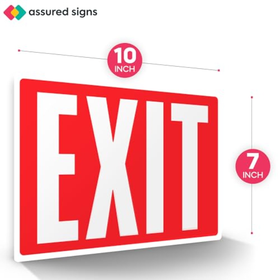 Exit Sign Stickers, Glow in th - Emergency Exit Sign ulasan dan harga