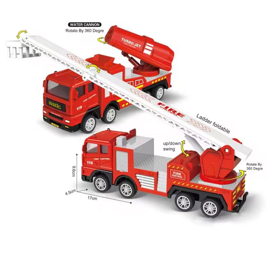 1pc-Alloy Fire Truck 1:32 Simu - Fire Escape Ladder ulasan dan harga